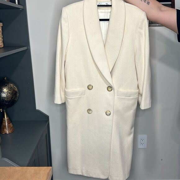 Dior Jackets & Blazers - Christian Dior vintage 80’s- 90’s lambswool cream coat